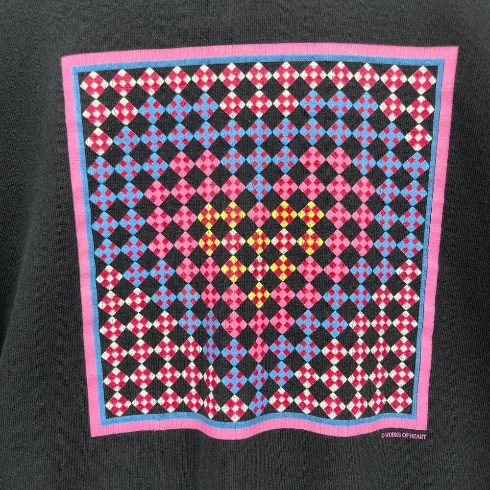 Vintage Works of Heart Graphic Crewneck Pullover Sweatshirt USA Made - Picture 2 of 11
